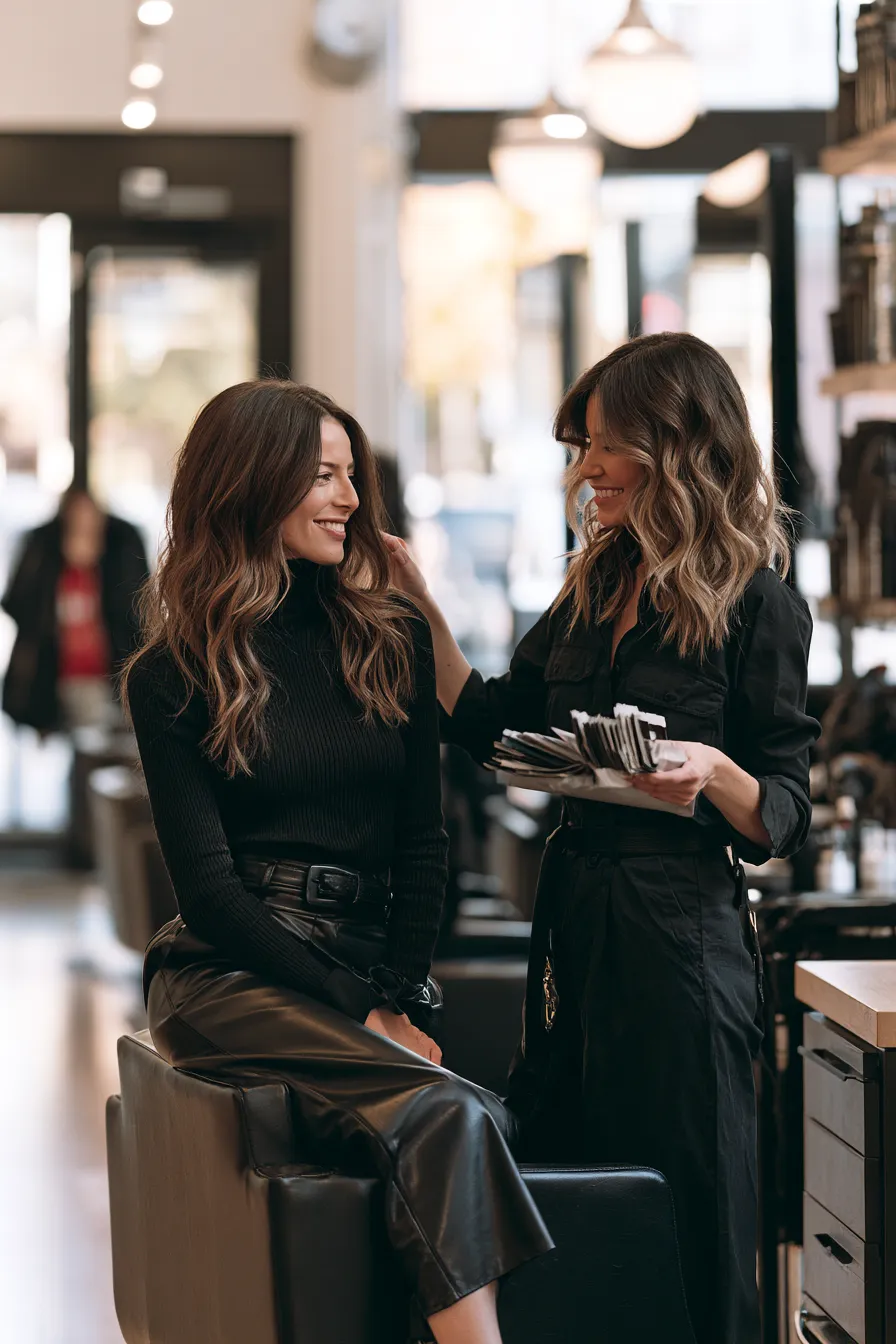 Choisir balayage ombré salon coloriste professionnelle palette colorée
