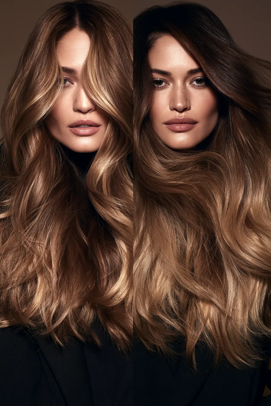 Comparaison visuelle balayage versus ombré différences technique cheveux