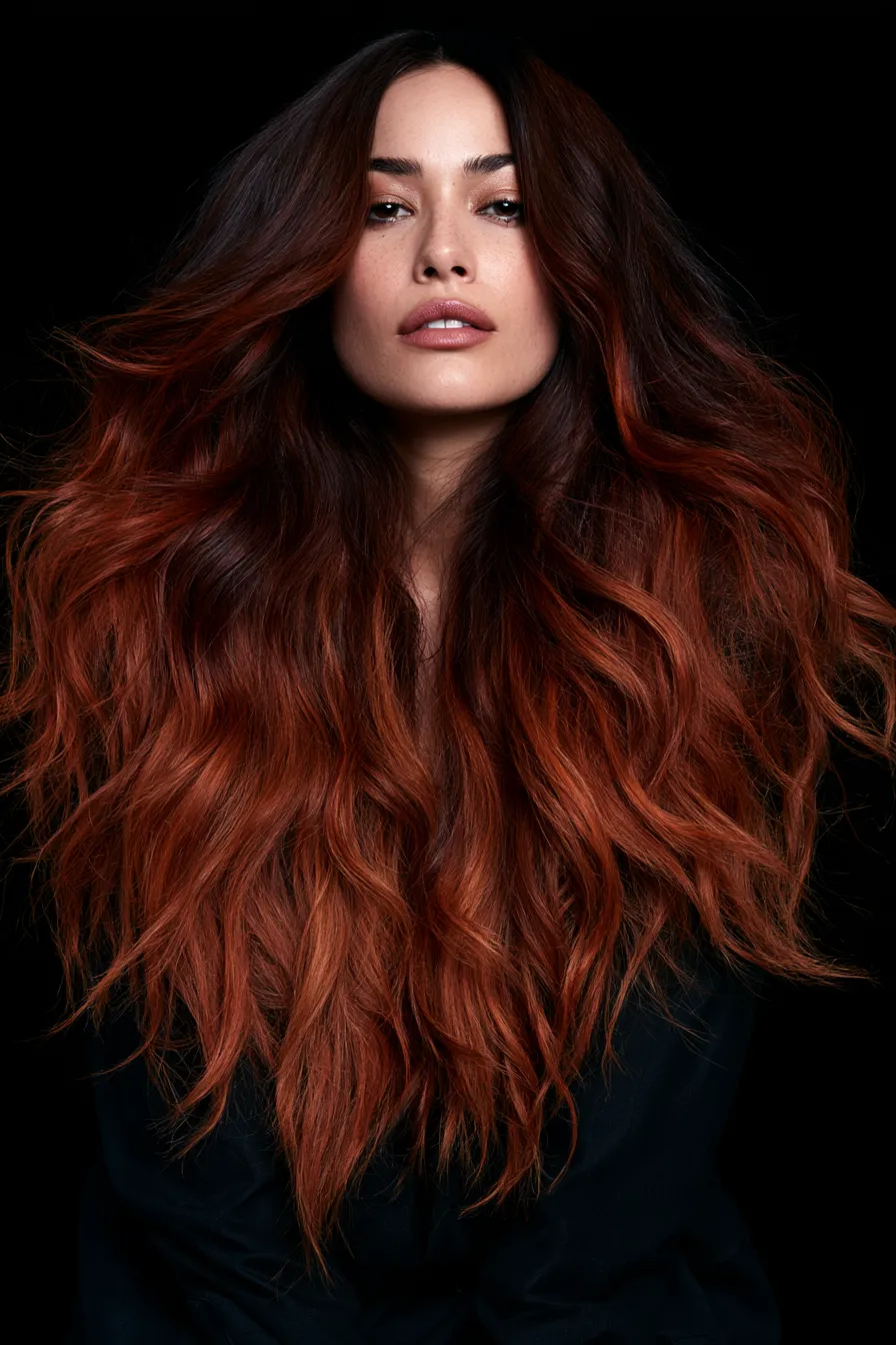 Ombré cheveux transition nette racines vers pointes magazine photographe