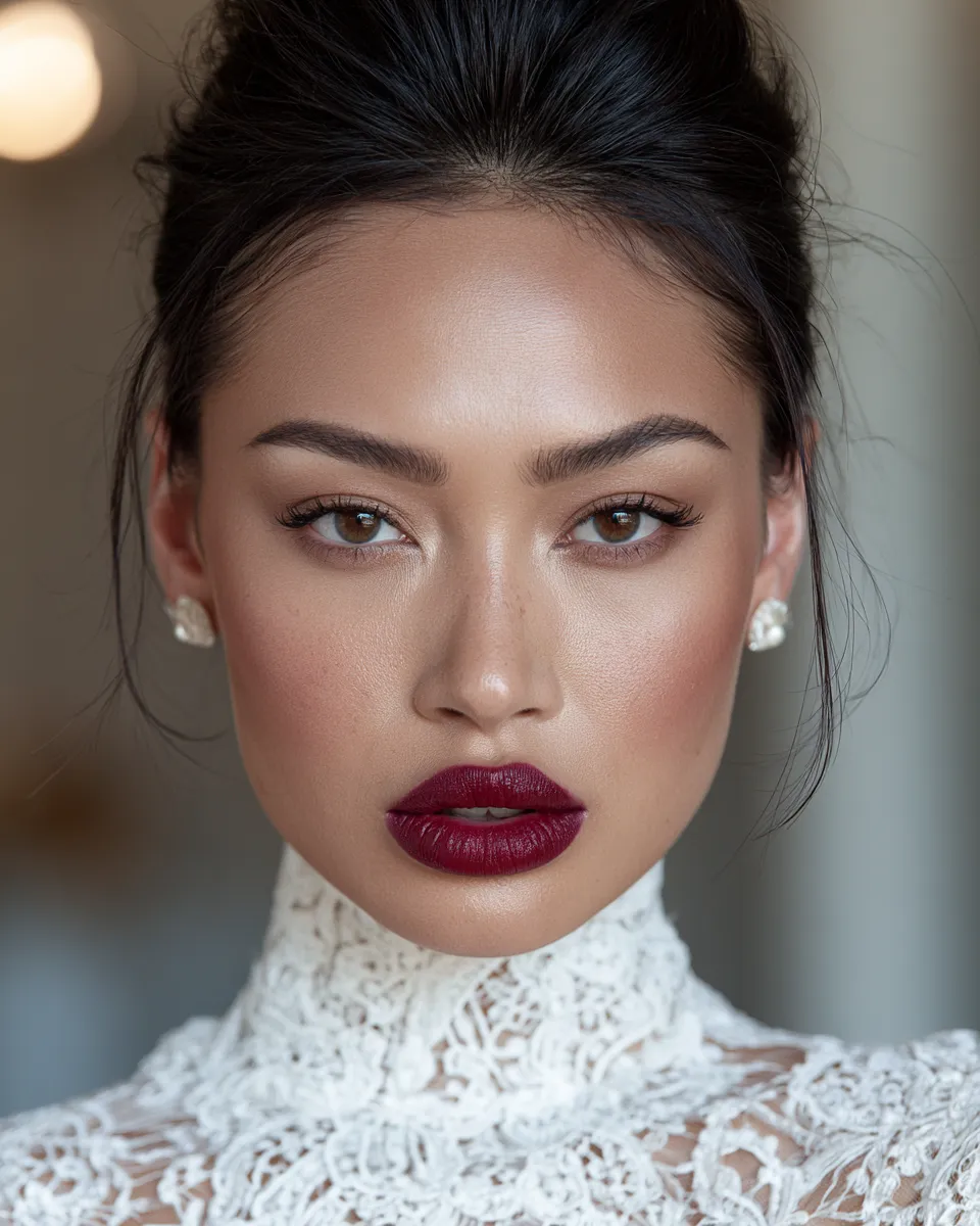 Confident woman with intentional bridal makeup illustrating a complete beauty guide