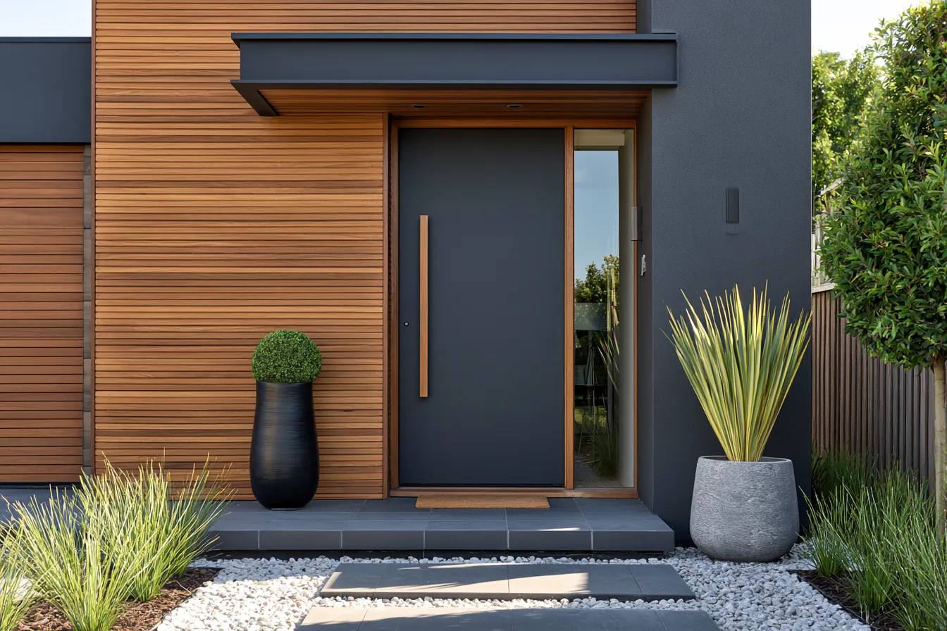 bold entrance door design ideas for minimalist homes with clean geometric lines