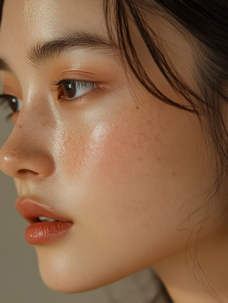 Real woman with monolid eyes and doubling eyeliner technique that opens the eye shape with two defined lines