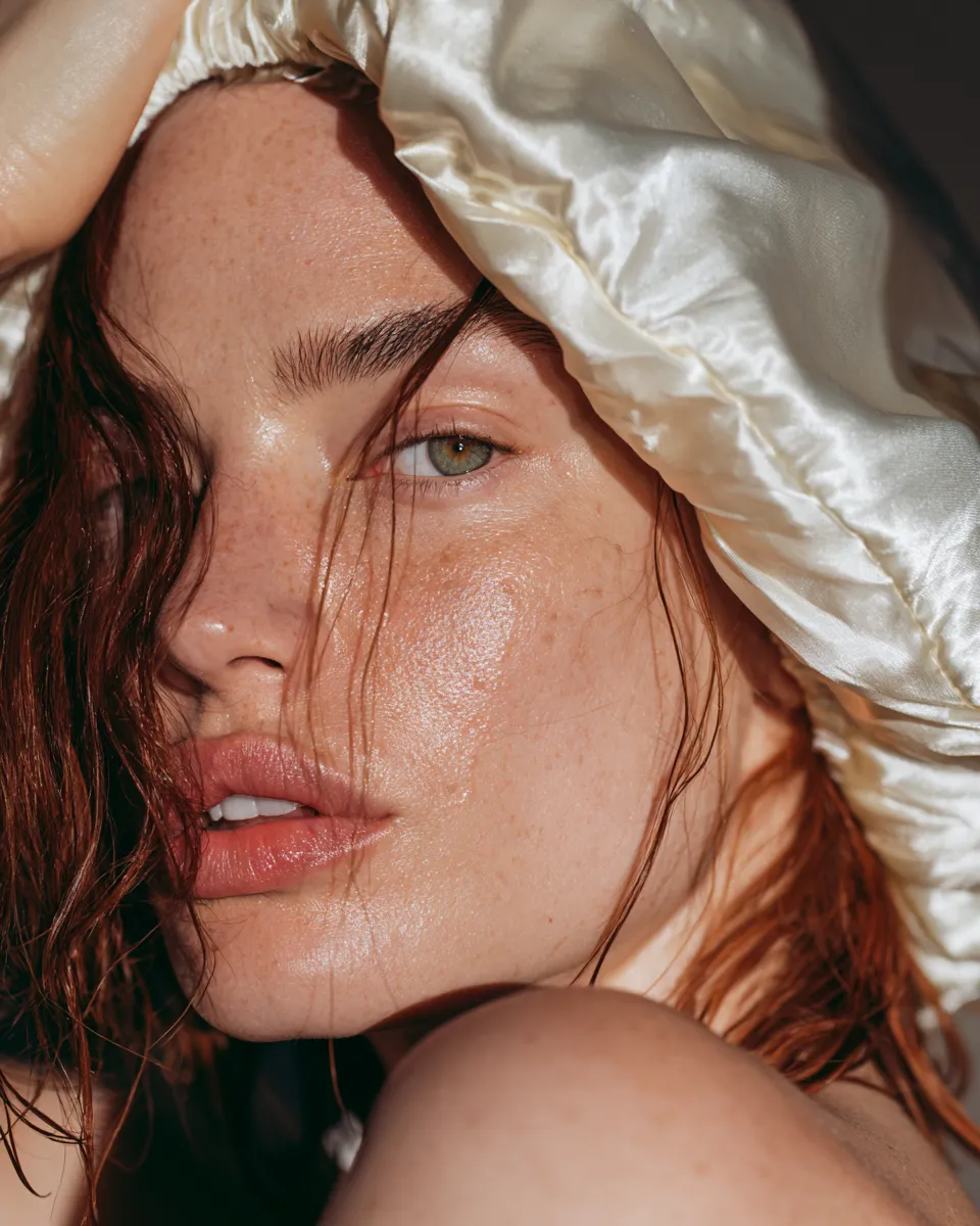 Overnight short hair wave prep with satin bonnet to hold waves till morning