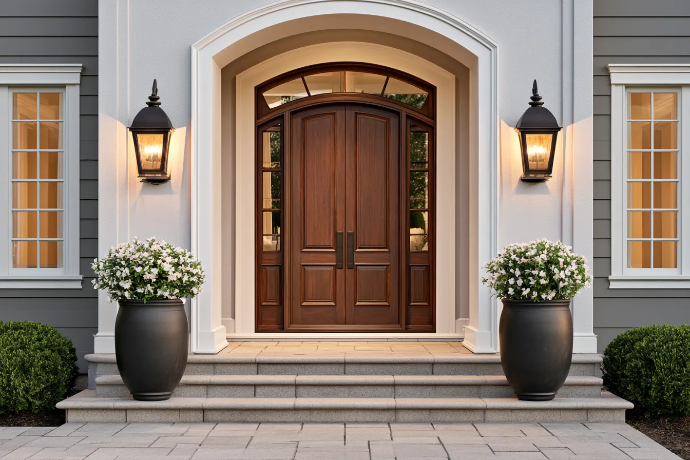 Residential front entrance design ideas showcasing editorial architecture style