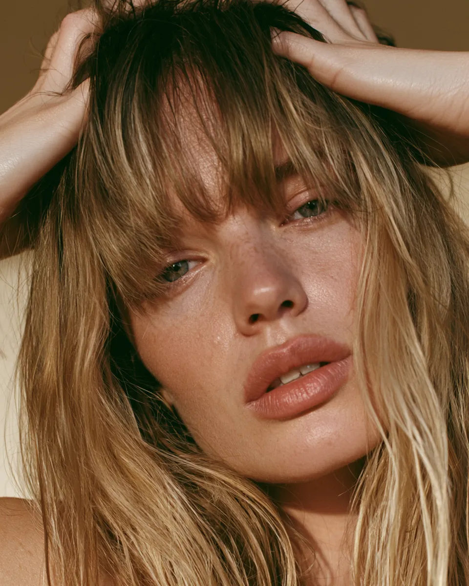 How to reshape curtain bangs on day two without hot tools, beauty portrait