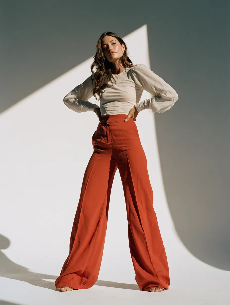 Best bottoms for hourglass body type women high-waisted trousers look