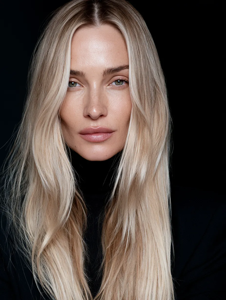 Fine straight blonde hair result from japanese head spa at home for fine hair ritual