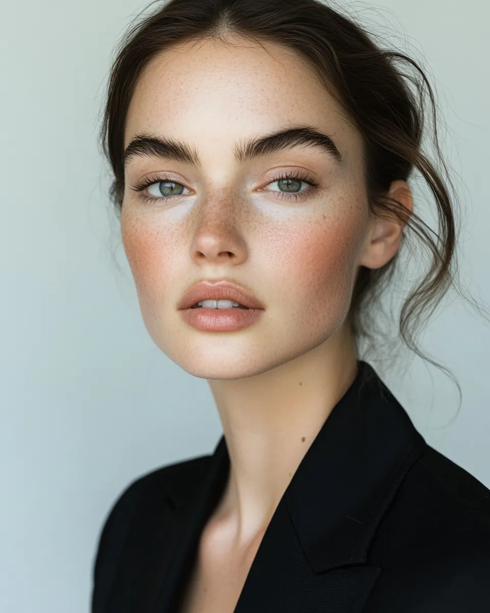 Professional woman with office makeup look that lasted 8 hours with no touch ups still looking polished