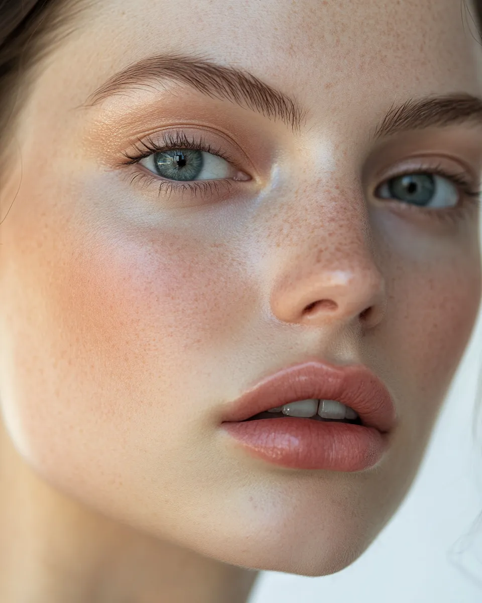 Beauty portrait showing office makeup lip color still intact after a full workday with zero touch ups