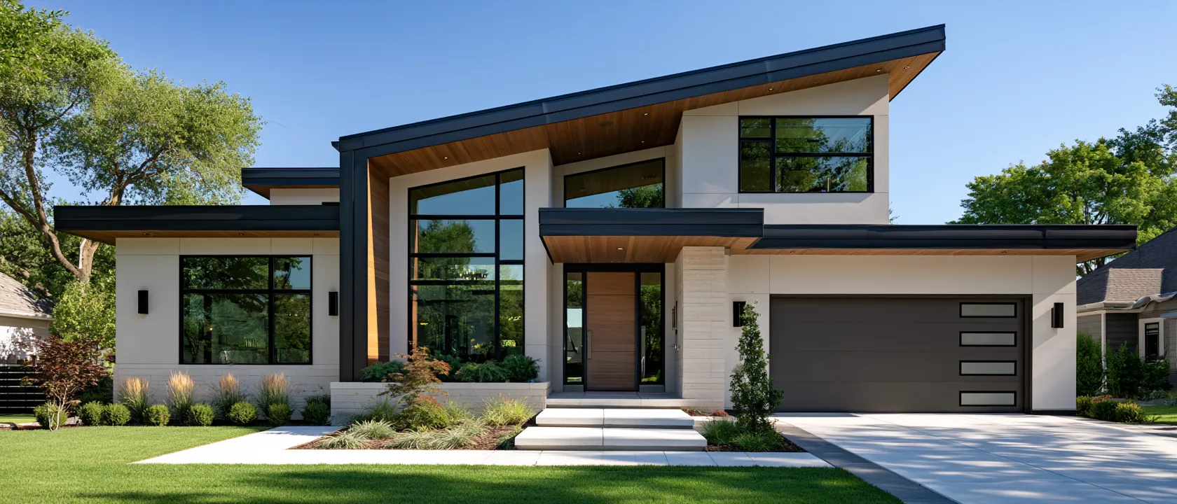 Angular rooftop reflecting popular roof design ideas for contemporary houses
