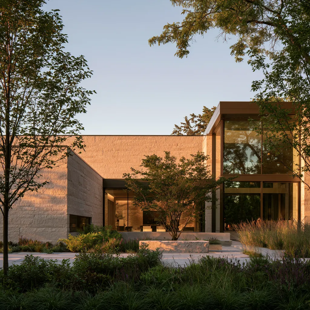 Contemporary stone cladding on residential home facade editorial photo