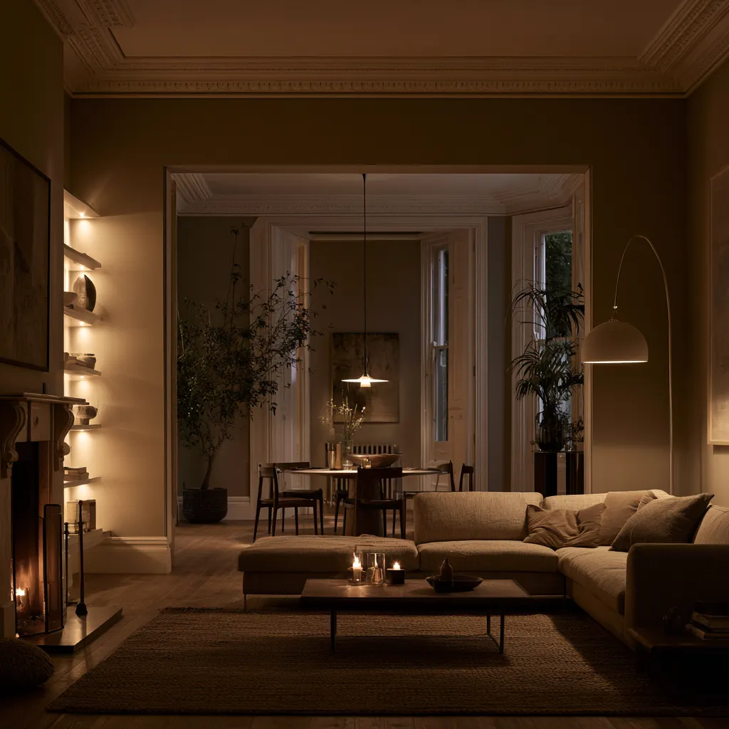 UK through lounge design lighting dining pendant and arc floor lamp editorial