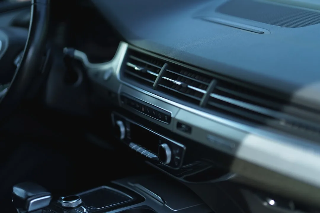 transparent car cabin showing air purification system flow paths