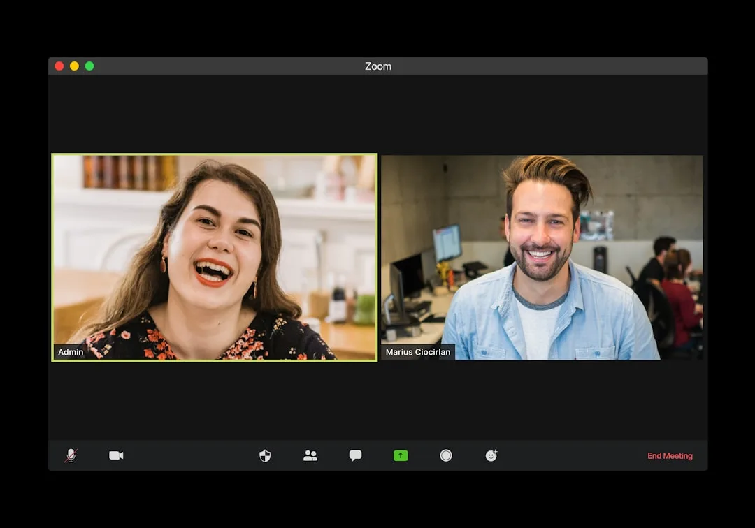Adults in synchronous learning community on video call with shared screen
