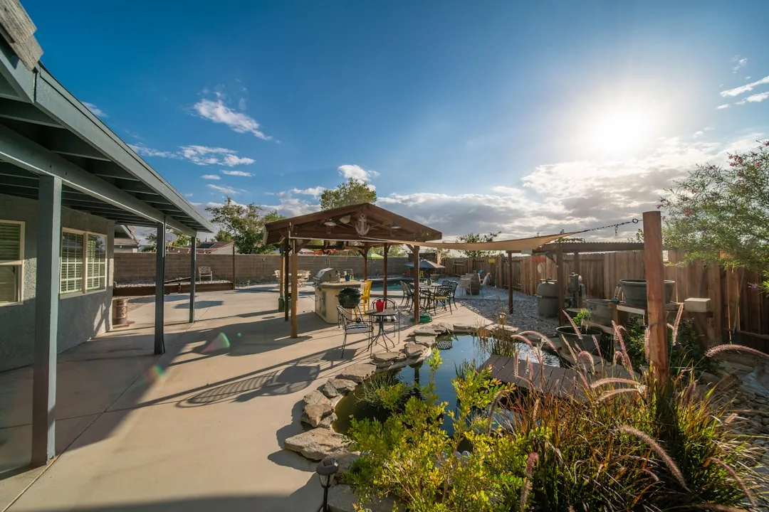 backyard water fountain pond installation — Home Improvement perspective 2