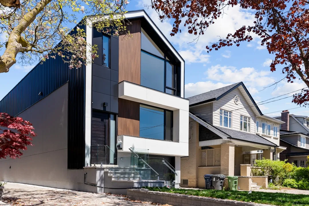Interior of net-zero home showing thermal mass and large windows