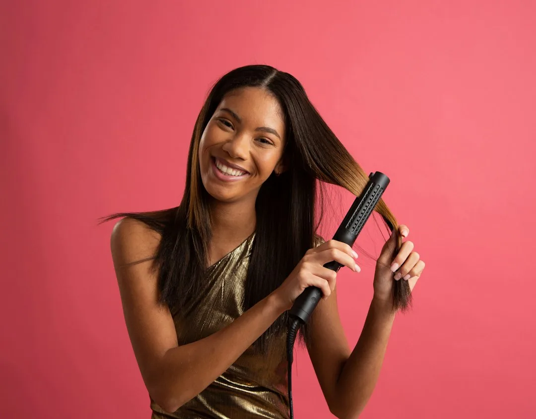 Close-up of sleek long hair showing mirror-like shine and smoothness