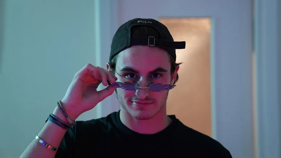 person wearing lightweight smart glasses checking real-time notifications