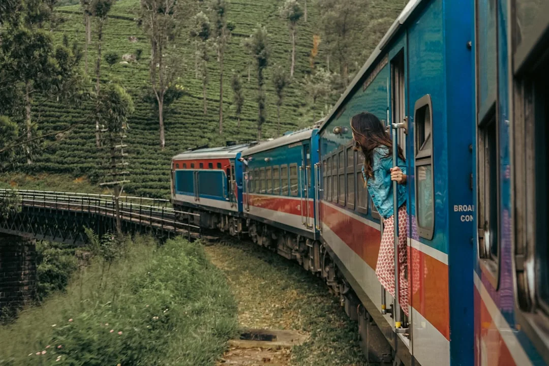 Traveler using regional train pass across Southeast Asia railway network