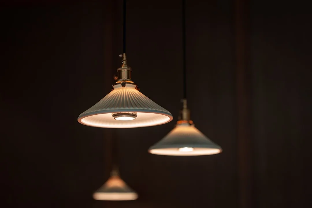 sculptural pendant lights modern interiors — Interiors perspective 2