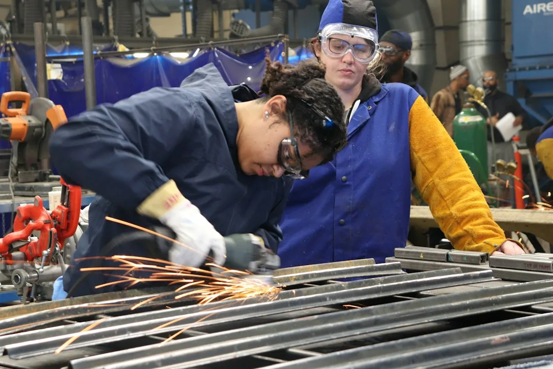 Vocational certification pathways apprentices working hands-on technical skills