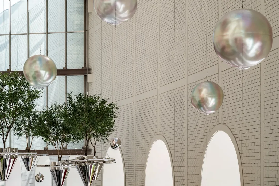 sculptural pendant lights modern interiors — Interiors perspective 1