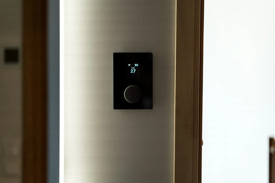 Ecobee SmartThermostat with Voice Control wired to HVAC system during installation